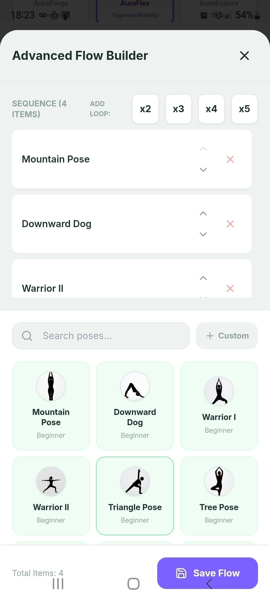 Custom set-by-set workout performance logs